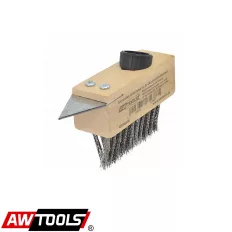  AWTOOLS AW00145 profi térkő és fugatisztító kefe fej (acél sörte)