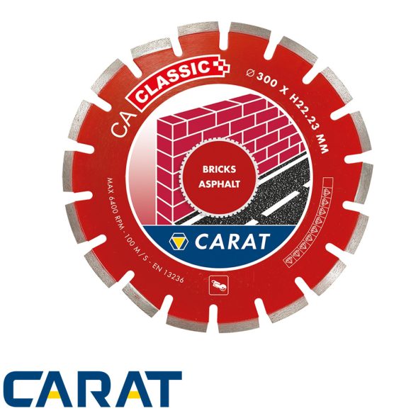 CARAT BRICK/ASPHALT CA CLASSIC gyémánttárcsa Ø400x20 mm (tégla, aszfalt) (szegmentált)