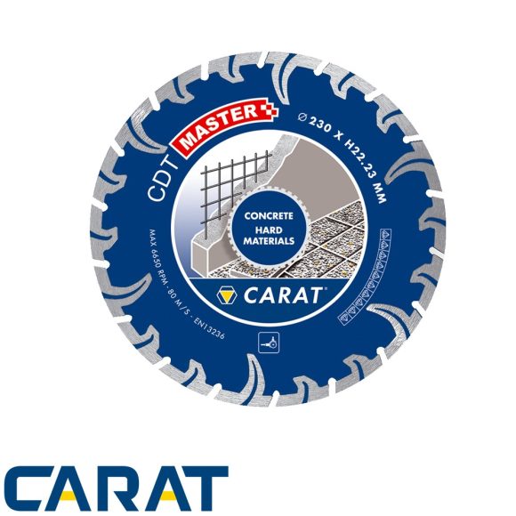 CARAT CONCRETE TURBO CDT MASTER profi gyémánttárcsa betonhoz, Ø180x22.23 mm (szegmentált)