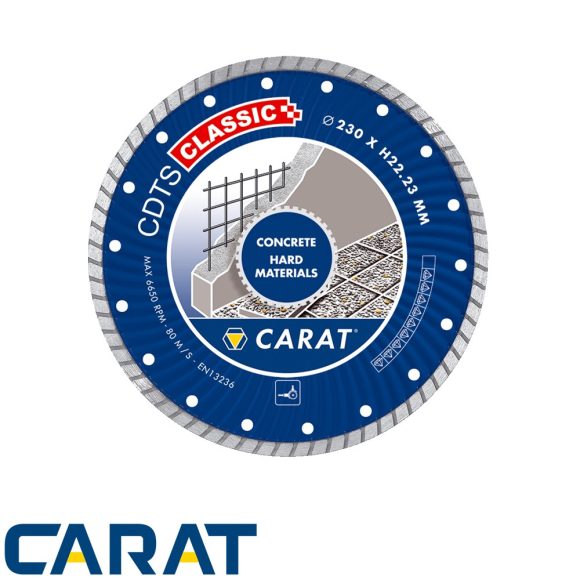 CARAT CONCRETE TURBO CDTS CLASSIC profi turbo gyémánttárcsa betonhoz, Ø150x22.23 mm