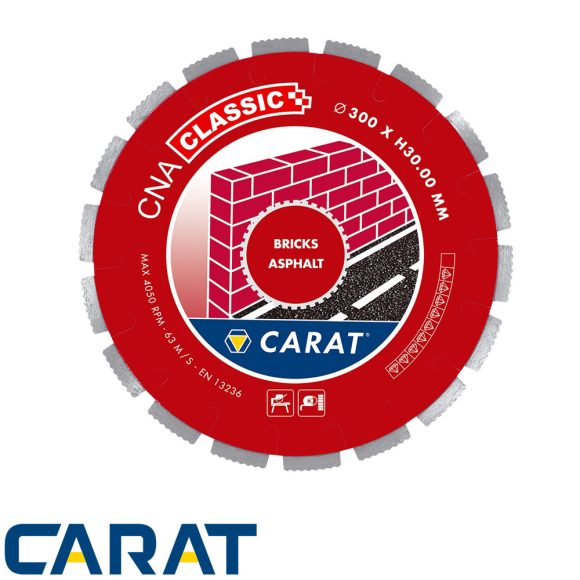 CARAT BRICK/ASPHALT CNA CLASSIC profi gyémánttárcsa Ø370x30 mm (aszfalt, tégla) (szegmentált)