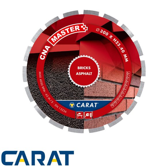 CARAT BRICK/ASPHALT CNA MASTER profi gyémánttárcsa Ø370x30 mm (aszfalt, tégla) (szegmentált)