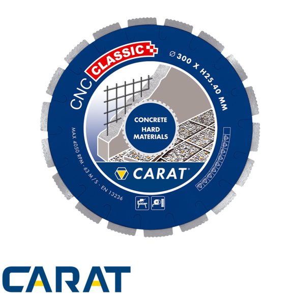 CARAT CONCRETE CNC CLASSIC profi gyémánttárcsa betonhoz, Ø300x30 mm (szegmentált)