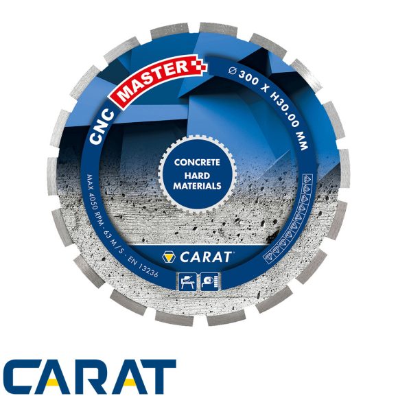 CARAT CONCRETE CNC MASTER profi gyémánttárcsa betonhoz, Ø350x25.4 mm (szegmentált)