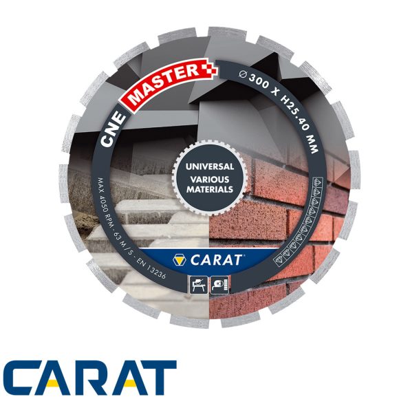 CARAT UNIVERSAL CNE MASTER profi univerzális gyémánttárcsa, Ø350x30 mm (szegmentált)