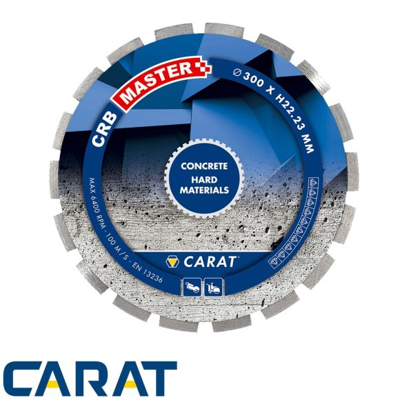 CARAT CONCRETE CRB MASTER profi gyémánttárcsa betonhoz, Ø300x20 mm (szegmentált)