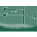 AKO Flexi Gate 441294 villanypásztor kapuszett, 20 mm-es szalaggal, 19 m
