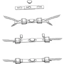 AKO LitzClip Safety Link 442008/061 biztonsági pont vezetékhez, max 6 mm, 6 db-os (villanypásztor)