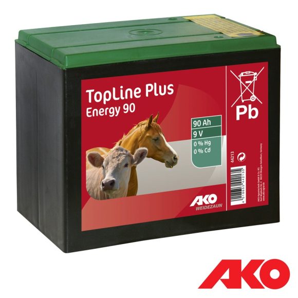 AKO TopLine Plus Energy 44213 szén-cink szárazelem, 9 V / 90 Ah (villanypásztor)