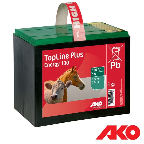 AKO TopLine Plus Energy 44219 szén-cink szárazelem, 9 V / 130 Ah (villanypásztor)