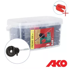   AKO 44314/3003E facsavaros köszigetelő vezetékhez, 300 db-os (villanypásztor) (vödrös kiszerelés)