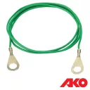 AKO 44604/011 földkábel, csatlakozó saruval, 100 cm (villanypásztor)