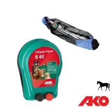   AKO 446501 mobilkarám szett villanypásztorral lovaknak (7x7 m)