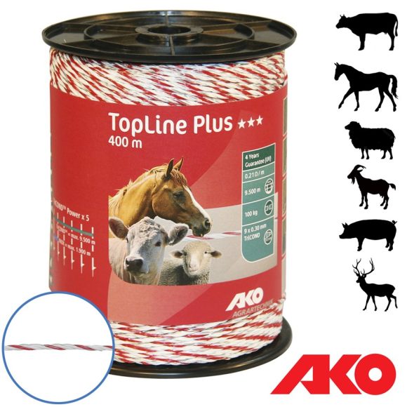 AKO TopLine Plus 4491559 villanypásztor vezeték, 400 m, Ø 6 mm