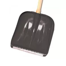   10077 hólapát (műanyag), rozsdamentes acél élvédővel, fanyéllel, 380 mm (öblös)