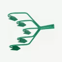 10481 kultivátorfej (5-ágú) (festett acél)