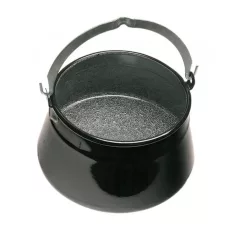  13708 zománcozott halfőző bogrács (acél), acél füllel, 10 L