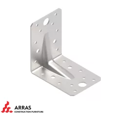   Arras CF 71308 erősített derékszögű szöglemez V1, 90x90x65 mm (2,0 mm vtg, tűzihorg.)