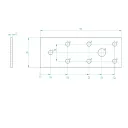 Arras CF 71601 lapos összekötő lemez - 35x95 mm (lv 2 mm, tűzihorganyzott)