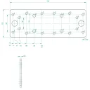 Arras CF 71605 lapos összekötő lemez - 65x175 mm (lv 2,5 mm, tűzihorganyzott)