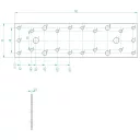 Arras CF 71606 lapos összekötő lemez - 55x195 mm (lv 2,5 mm, tűzihorganyzott)