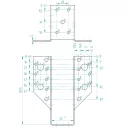 Arras CF 72203 külső gerendatartó, 45x137 mm (lv 2mm, tűzihorganyzott)