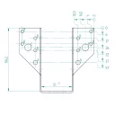 Arras CF 72205 külső gerendatartó, 51x105 mm (lv 2mm, tűzihorganyzott)
