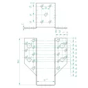 Arras CF 72206 külső gerendatartó, 51x135 mm (lv 2mm, tűzihorganyzott)