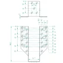 Arras CF 72207 külső gerendatartó, 51x165 mm (lv 2mm, tűzihorganyzott)