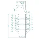 Arras CF 72208 külső gerendatartó, 51x195 mm (lv 2mm, tűzihorganyzott)