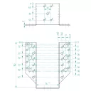 Arras CF 72211 külső gerendatartó, 76x152 mm (lv 2mm, tűzihorganyzott)
