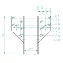 Arras CF 72221 külső gerendatartó, 40x110 mm (lv 2mm, tűzihorganyzott)