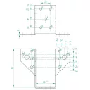 Arras CF 72228 külső gerendatartó, 48x95 mm (lv 2mm, tűzihorganyzott)
