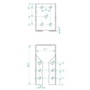 Arras CF 72303 belső gerendatartó, 51x105 mm (lv 2mm, tűzihorganyzott)