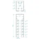 Arras CF 72305 belső gerendatartó, 51x165 mm (lv 2mm, tűzihorganyzott)