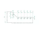 Arras CF 72305 belső gerendatartó, 51x165 mm (lv 2mm, tűzihorganyzott)