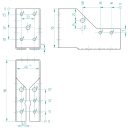Arras CF 72318 belső gerendatartó, 40x110 mm (lv 2mm, tűzihorganyzott)