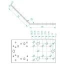 Arras CF 73106 összekötő lemez 135° - 105x105x90 mm (lv 2,5 mm, tűzihorganyzott)