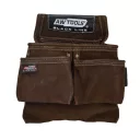 AWTools Black Line 30604 profi övtáska, velúr bőr - 29,5x26 cm (3 zseb)