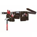 AWTools Black Line 30616BL profi övtáska derékövvel, velúr bőr (11 zseb)