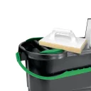 BERG prémium burkoló vödör szett, 24 L (vödör, görgők, 4 db kerék, szivacsos- és gumis simító)