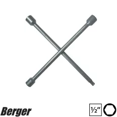 Berger 040209-0012 keresztkulcs CrV - 1/2"+17x19x21 mm