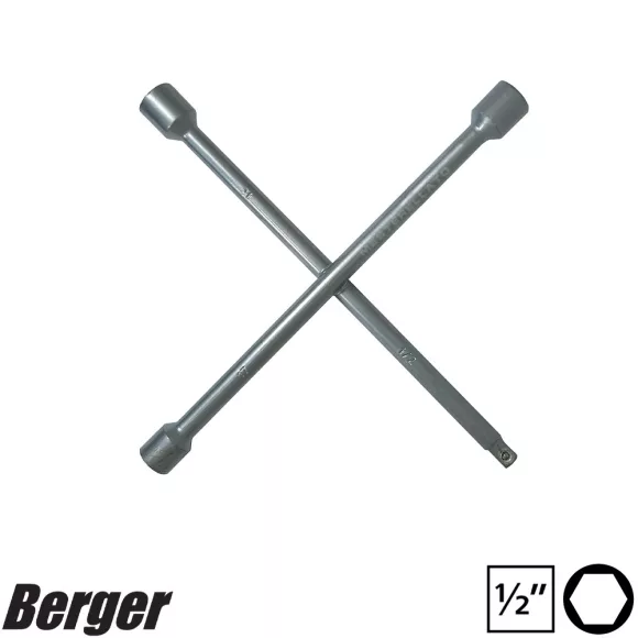 Berger 040209-0012 keresztkulcs CrV - 1/2"+17x19x21 mm