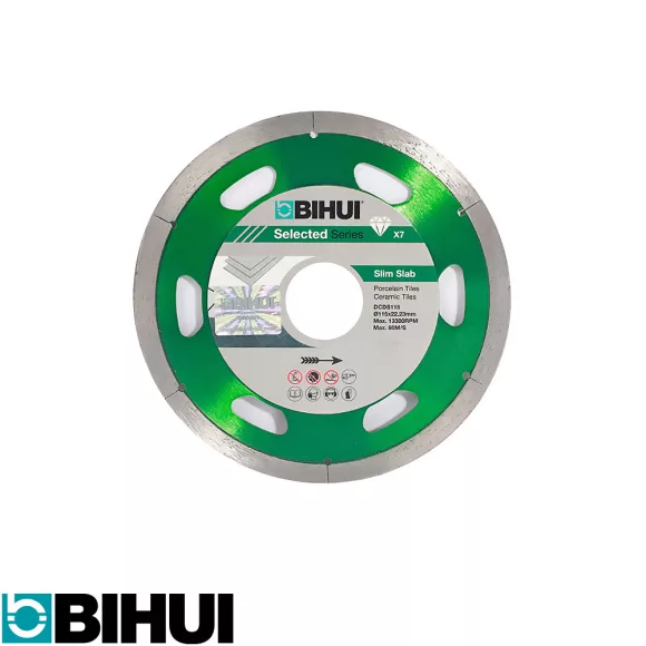 BIHUI DCDS115 B-Slim vékony gyémánttárcsa (csempe, kerámia, porcelán) - Ø115 x1,1x22,2 mm