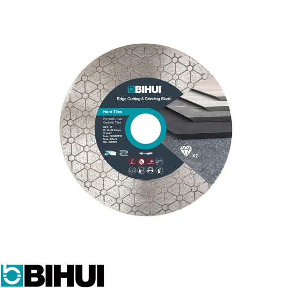 BIHUI DPE125 gyémánttárcsa csiszoláshoz és gérvágáshoz Ø125 x2,0x22,2 mm