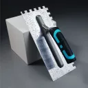 BIHUI PTSB10 fogazott glettvas 10x10 mm - 280x120 mm (0,7 mm vtg inox penge - 2K nyél)