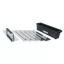 BIHUI PTSJK9 svájci fogazott glettelő készlet 480x130 mm - 9 részes (inox, 2K gumírozott nyél)