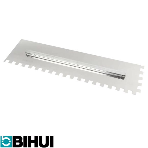 BIHUI PTSJL12 fogazott simító lap 12x12 mm - 480x130 mm (0,7 mm vtg, inox, Switch System)