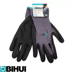   BIHUI TGDL habosított nitril védőkesztyű 4131 - méret: 9 (szürke-fekete)
