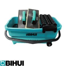   BIHUI TWS19 profi burkoló vödör szett, 19 L (vödör, görgők, rács, szivacsos- és fugázó simító)
